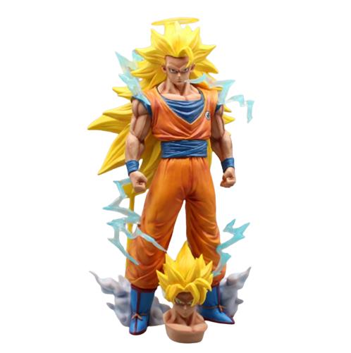 35cm Dragon Ball Z Son Goku Figure Super Saiyan 3 Action Figure